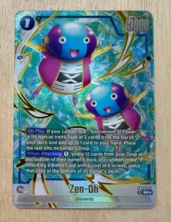 Zen-Oh FB09-031 Alternate Art Dual Evolution Dragon Ball Card English Fusion - Image 1
