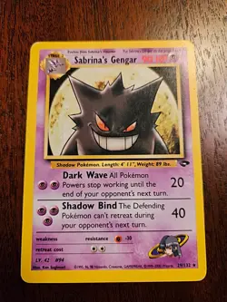 Pokemon Sabrina's Gengar Gym Challenge Card # 29/132 Rare - Image 1
