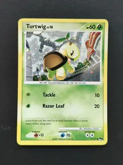Pokemon TCG 2007 Turtwig 17/17 Pop Series 6 Holo Promo Card - Image 1