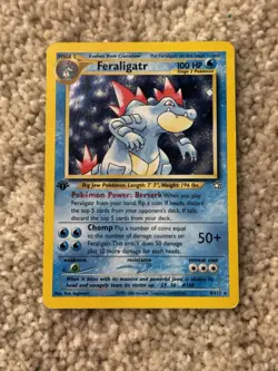 Feraligatr 4/111 Neo Genesis 1st Edition Holo Rare Pokemon Card LP - Image 3