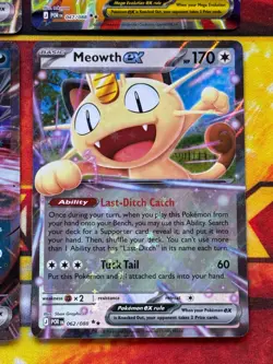 Pokemon Mega Evolution Perfect Order Double Rare 4 Card Lot - Meowth ex - Image 5