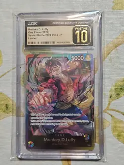 One Piece Monkey D. Luffy CGC Pristine 10 Graded Card - Image 1