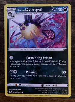 Hisuian Overqwil 090/189 Astral Radiance Reverse Holo Pokemon Card - Mint - Image 1