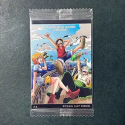 S6004 Straw Hat Crew R 7-24 One Piece Wafer Card Sealed Luffy Nami Zoro YA4 - Image 1