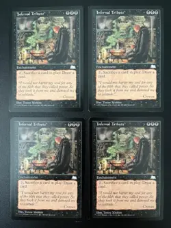MTG- Infernal Tribute x4 - Weatherlight - Reserved List - NM - Image 1