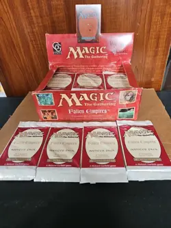 Vintage 1994 Factory Sealed Magic the Gathering Fallen Empires Booster Pack-MTG - Image 1