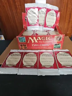 Vintage 1994 Factory Sealed Magic the Gathering Fallen Empires Booster Pack-MTG - Image 2