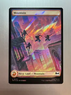 Mountain - 308 - MTG: Teenage Mutant Ninja Turtles - Rooftop Land - Surge Foil - Image 1
