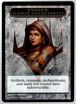 Elspeth, Knight Errant Emblem / Soldier Double Sided Token Event Deck MTG NM - Image 1