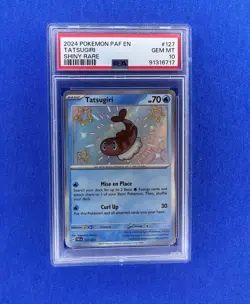 2024 Pokemon TCG - Tatsugiri 127/091 Paldean Fates Shiny Rare Holo PSA 10 - Image 1