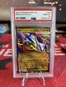 2025 POKEMON MEG EN-MEGA EVOLUTION #100 MEGA LATIAS EX PSA 10 - Image 1