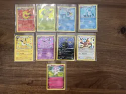 Pokemon TCG Eeveelutions Black & White Eevee Promo Set BW87-94 + Sylveon XY 04 - Image 1