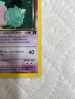 2000 Pokemon Team Rocket Dark Slowbro Holo 12/82 Free Shipping - Image 4