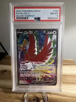 Pokemon Silver Tempest HO-OH V FA 187/195 PSA 8 - Image 1