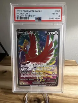 Pokemon Silver Tempest HO-OH V FA 187/195 PSA 8 - Image 2