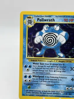 Pokemon TCG Poliwrath 13/102 Holo Rare Base Set Unlimited WOTC Vintage 1999 NM - Image 3
