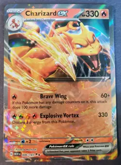 Pokemon TCG Charizard ex Scarlet & Violet - 151 006/165 Holo Double Rare NM - Image 1