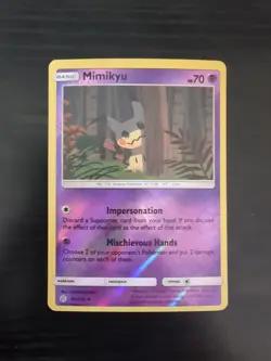 2019 Pokemon Mimikyu 96/236 Sm-Cosmic Eclipse Reverse Holo - Image 1