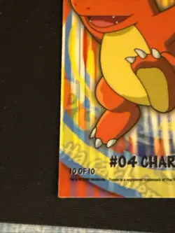 2000 Topps Pokemon TV Charmander #04 Stick-Ons Sticker 10 of 10 Blue Logo - Image 2