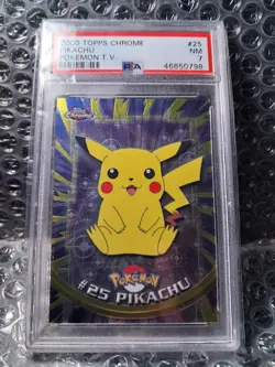 Pokemon Topps Chrome Pikachu #25 PSA 7 - Image 1