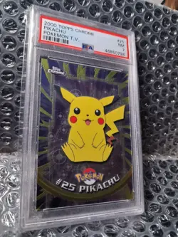 Pokemon Topps Chrome Pikachu #25 PSA 7 - Image 2