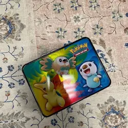 Pokemon TCG Collector Chest Tin Rowlet Cyndaquil Oshawott Starters Storage Box - Image 3