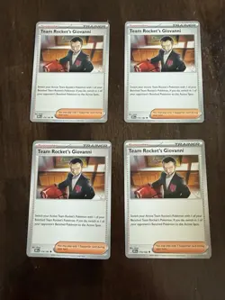 [4x Playset] Team Rocket's Giovanni 174/182 SV10: Destined Rivals (DRI) Pokemon - Image 1