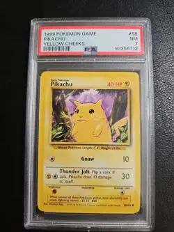 1999 POKEMON GAME PIKACHU YELLOW CHEEKS PSA 7 - Image 1