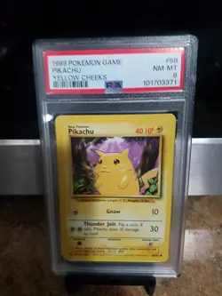 1999 Pokemon Game Pikachu Yellow Cheeks Psa 8 - Image 1