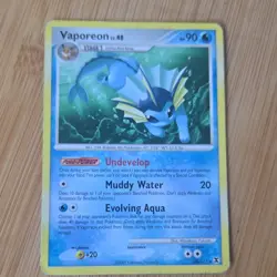 Pokemon TCG Vaporeon 34/111 Non-Holo Platinum Series Rising Rivals 2009 - Image 1