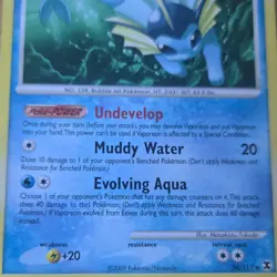 Pokemon TCG Vaporeon 34/111 Non-Holo Platinum Series Rising Rivals 2009 - Image 3