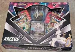 NIB Pokemon TCG Arceus V Figure Box - 4 Booster Pack Factory Sealed!! - Image 1