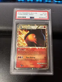 Pokemon TCG Typhlosion Prime HG & SS #110/123 Holo Ultra Rare PSA 8 2010 - Image 1