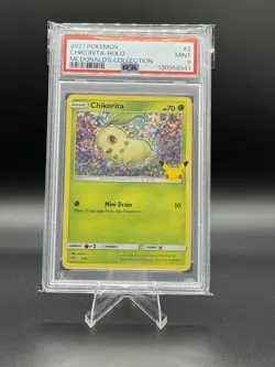 2021 Pokemon McDonald’s Collection Chikorita Holo #2 PSA 9 - Image 1