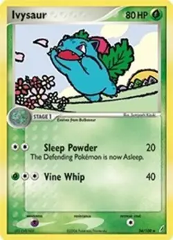 Ivysaur - 034/100 (#34/100) EX - Crystal Guardians MP Pokemon - Image 1