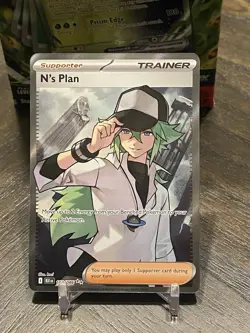 N's Plan 163/086 Full Art (FA) Trainer Ultra Rare - Pokemon TCG Black Bolt - NM - Image 1