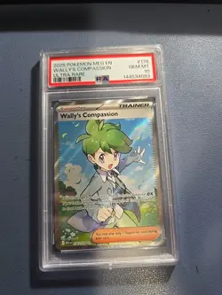 Wally's Compassion 176/132 PSA 10 Mega Evolution Ultra Rare Full Art Pokemon TCG - Image 1