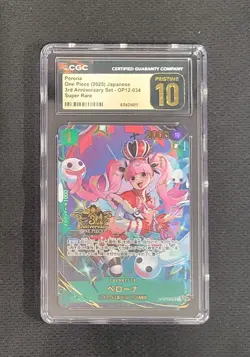 2025 ONE PIECE PERONA JAPAN 3RD ANNIVERSARY SUPER RARE #OP12-034 CGC PRISTINE 10 - Image 2