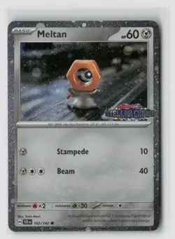 Meltan Stellar Crown Stamped #102/142 Cosmos Holo Promo Pokemon TCG NM - Image 1