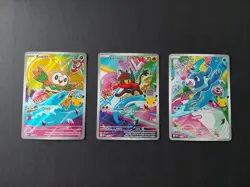 Pokemon TCG First Partner Illustration Collection Series 1 Alola GEN 7 Starters - Image 1