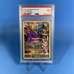 2022 Pokemon SWSH Gengar TG06 Full Art Trainer Gallery Lost Origin PSA 9 - Image 1