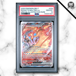 Pokemon Card Italian - Moltres Ex Team Rocket #229 - Rivali Predestinati -PSA 10 - Image 1