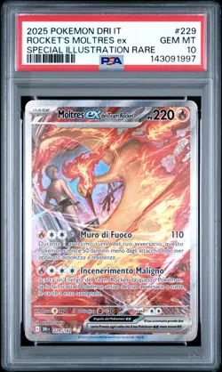 Pokemon Card Italian - Moltres Ex Team Rocket #229 - Rivali Predestinati -PSA 10 - Image 2