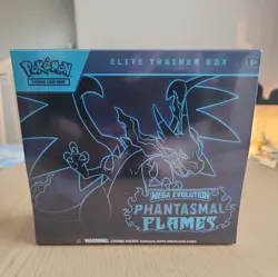 Pokemon Mega Evolution: Phantasmal Flames Elite Trainer Box Sealed, TCG ETB - Image 1