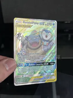 Pokemon Blastoise & Piplup GX 215/236 Alt Art Cosmic Eclipse - Image 3