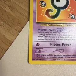 Pokemon TCG Unown J Black Star Promo 38 - Image 2