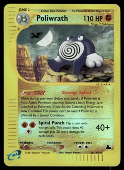 *FRI NIGHT* Poliwrath 26/144 Reverse Holo Skyridge Rare - Image 1