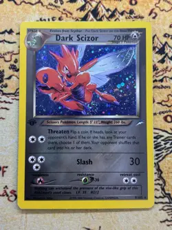 Pokemon TCG Dark Scizor Neo Destiny 1st Edition Holo Rare MP WOTC 2002 - Image 1