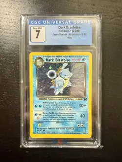 2000 Pokemon Dark Blastoise #3 Team Rocket Holo CGC 7 - Image 1
