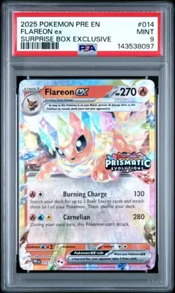 PSA 9 Flareon ex 014/131 Prismatic Evolutions Stamped Promo Pokemon TCG - Image 1